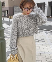 Isn't She？（イズントシー） ニット セーター ふわふわクロップド