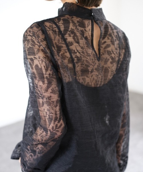 シャツ ブラウス シアージャガードブラウス / original sheer jacquard 
