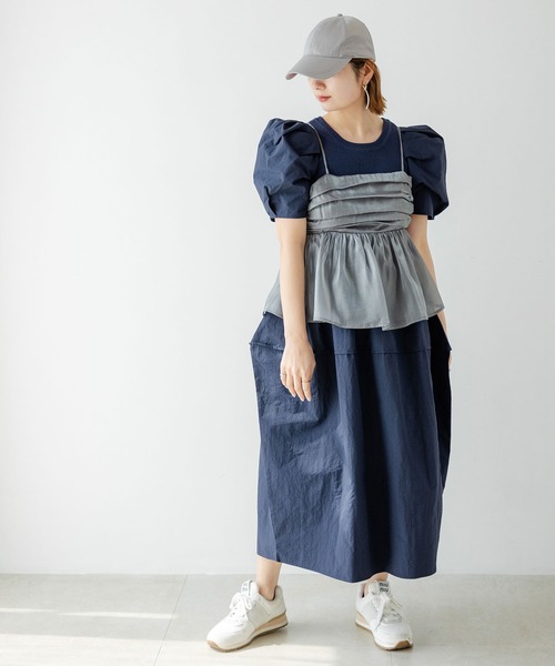 rectangle キャップ 帽子 ストラップ付きサテンキャップ
