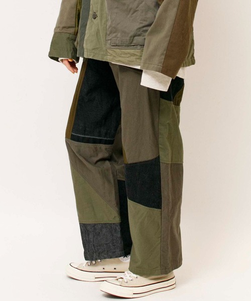 Engineered Garments　パッチワークパンツ　イージーパンツ　柄 Engineered Garments パッチワークパンツ イージーパンツ 柄