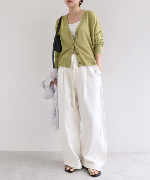 andme（アンドミー） カーディガン UVカット接触冷感ショート丈シアー