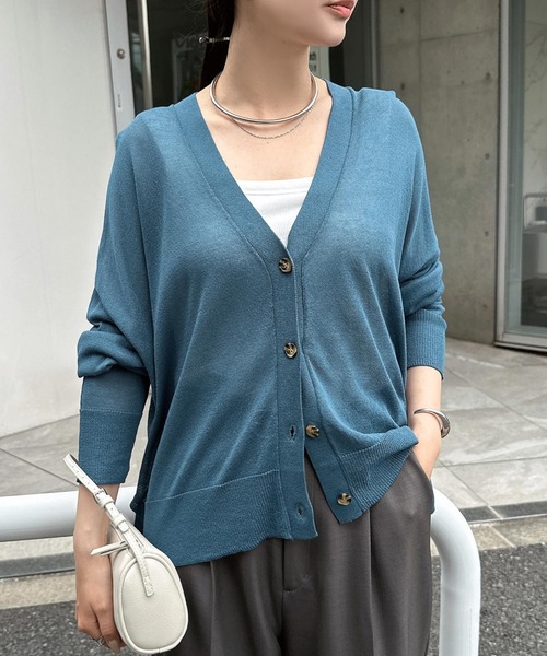 andme（アンドミー） カーディガン UVカット接触冷感ショート丈シアー