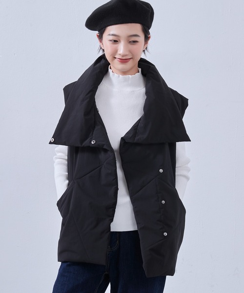 On One's Own ダウンベスト ベスト アシンメトリー・ビッグカラー