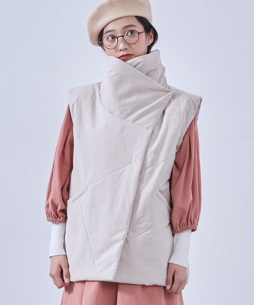 On One's Own ダウンベスト ベスト アシンメトリー・ビッグカラー