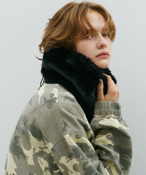 AFF AIVER ネックウォーマー スヌード ボリュームファーネック