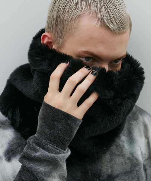 AFF AIVER ネックウォーマー スヌード ボリュームファーネック