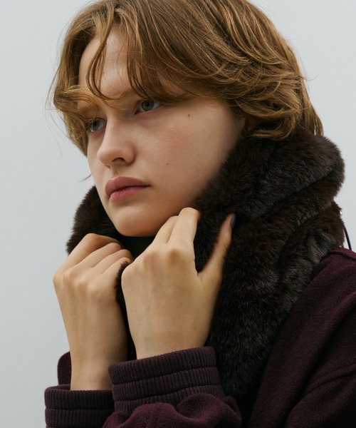 AFF AIVER ネックウォーマー スヌード ボリュームファーネック