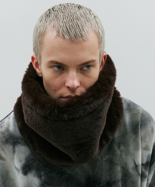 Paul Smith ファー ネックウォーマー AFF AIVER ネックウォーマー スヌード ボリュームファーネック