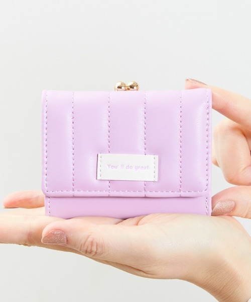 Sunny Side 財布 SUNNY SIDE:ロゴカラー 三つ折りがま口財布