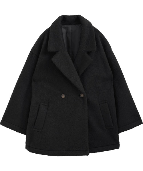 ジャケット テーラードジャケット ニットシャギーダブルテーラー