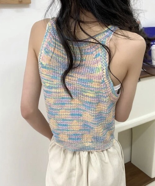 ヒステリックグラマー☆サマーニットタンクトップ⬜︎ノースリーブ
