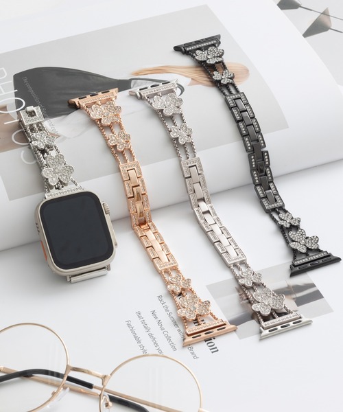 emonique 腕時計 ステンレス製 Apple Watch Band スマート