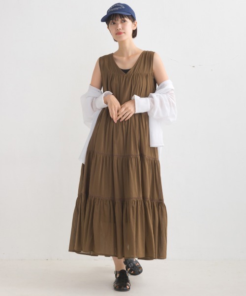 OMNES（ファッション） ワンピース コットンボイルノースリーブ