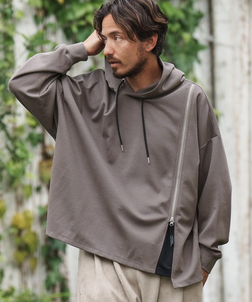 CAMBIO（カンビオ） パーカー mpa3501-Zipper Design Pullover Parka
