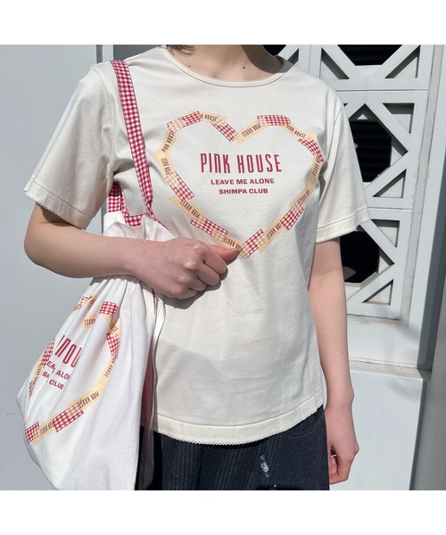 PINK HOUSE tシャツ ハートプリントカットソー レディース