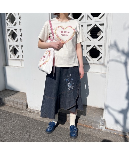 PINK HOUSE tシャツ ハートプリントカットソー レディース : ZOZOTOWN 