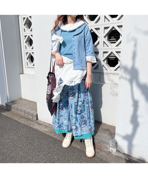PINK HOUSE tシャツ Tシャツ 楊柳クレープセーラーカラーカットソー 