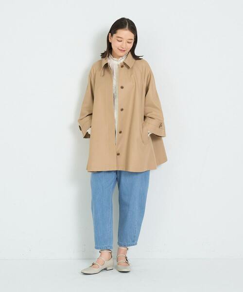 最終値下げ　コンジェペイエアデュートリステスらリネンハーフコート conges payes ADIEU TRISTESSE（コンジェ ペイエ アデュー