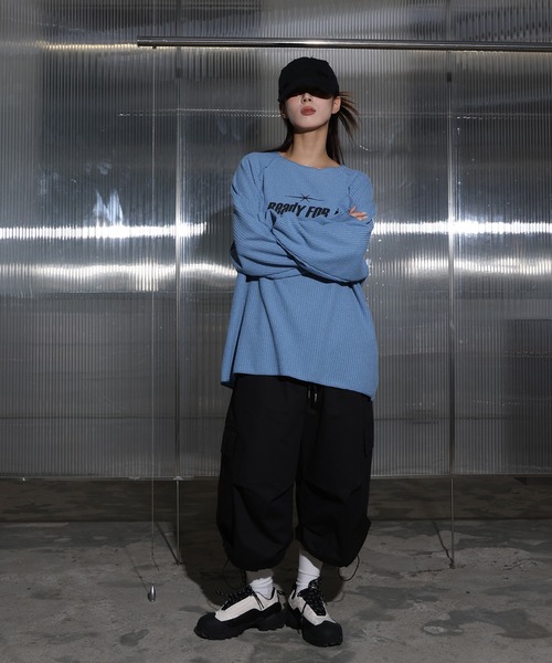 バルーンカーゴソフトバミューダパンツ FOLLOWIN カーゴパンツ 「UNISEX」8部丈バミューダカーゴワイド