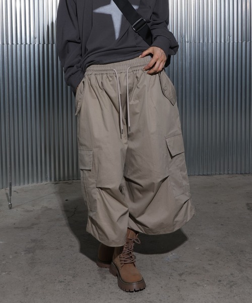 FOLLOWIN カーゴパンツ 「UNISEX」8部丈バミューダカーゴワイド