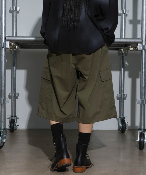 FOLLOWIN カーゴパンツ 「UNISEX」8部丈バミューダカーゴワイド