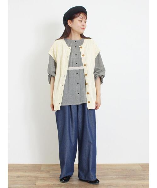 Samansa Mos2（サマンサモスモス） ベスト ジレ テープヤーン前後2WAY