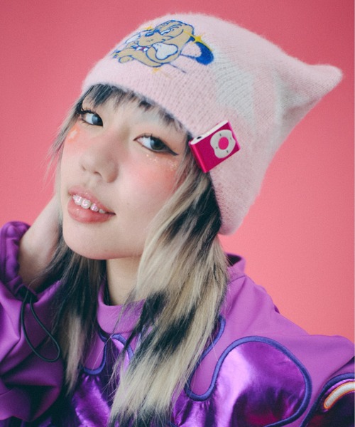 Samantha Thavasa - サマンサタバサ  レディース　ロゴ入り　ピンク　ニット帽　新品 サマンサタバサ レディースロゴ入りピンクニット帽新品
