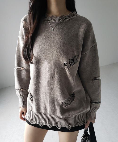 me+em select ニット セーター 「 2color 」ヴィンテージピグメント