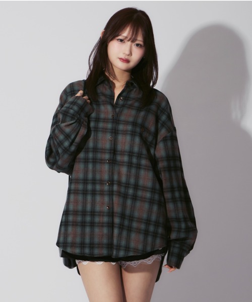 JilLA ブラウス シャツ 夏 Plaid Shirt Jacket / チェック柄シャツ