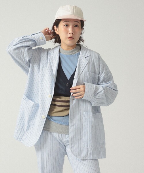 BEAMS BOY ジャケット テーラードジャケット ストライプ