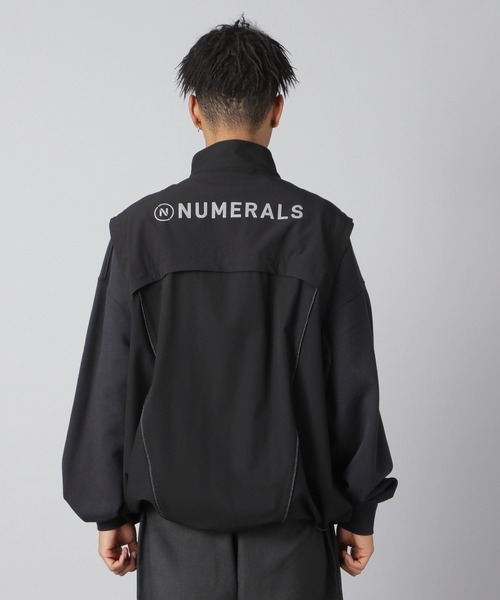 shinya official Lacus ブラック ベスト ジレ サイズ3 NUMERALS ベスト ジレ 「NUMERALS」ソフトシェルベスト メンズ