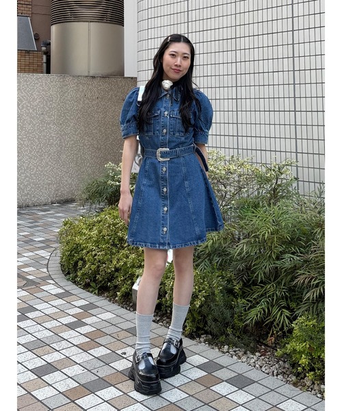 安い ワンピース jouetie デニムフレアミニワンピース ZOZOTOWN : ワンピース