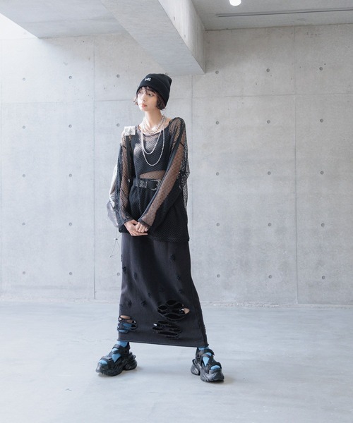 PAGEBOY スカート ダメージウラケナロースカート : ZOZOTOWN