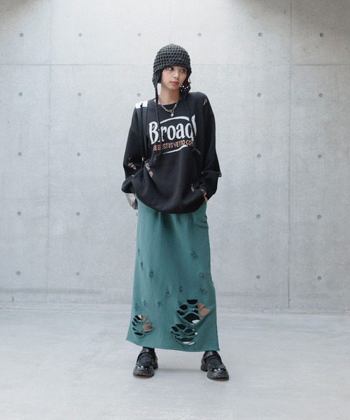 PAGEBOY スカート ダメージウラケナロースカート : ZOZOTOWN