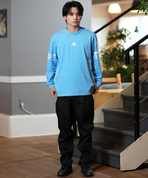 adidas tシャツ adidas/アディダス ロンTee オーバーサイズ