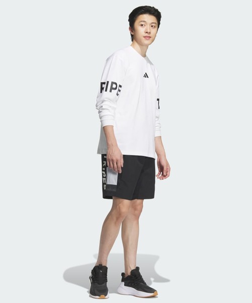 adidas☆ロンTee オーバーサイズ バックプリント ユニセックス adidas tシャツ adidas/アディダス ロンTee オーバーサイズ