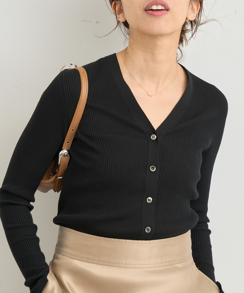 IENA リブVネックカーディガン新品 IENA｜《予約》リブVネックカーディガン | Rakuten Fashion(楽天