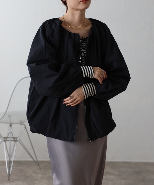 使える フンワリ  ジャケット ブルゾン モノトーン SLY | FRONT ZIP CROP ブルゾン (ブルゾン ) |SHEL'TTER WEBSTORE