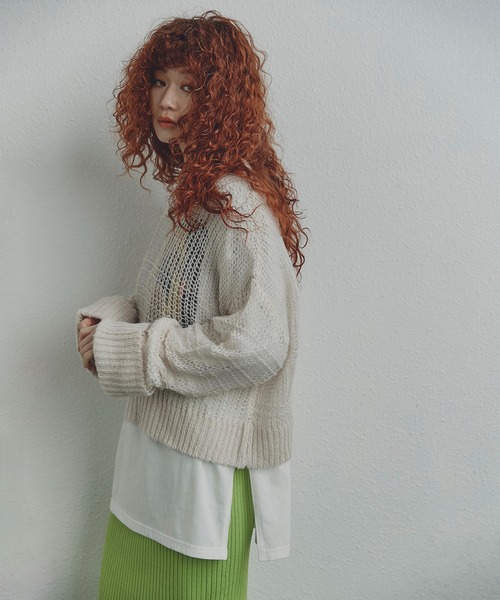 【ROSE BUD】新作 新品未使用 一般販売 売り切れ ハンドメイドニット セール】ハンドメイドネパールニット（ニット/セーター）｜ROSE BUD