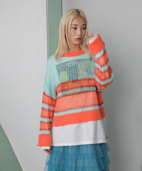 ROSE BUD（ローズバッド） ニット セーター クロップドシアーニット