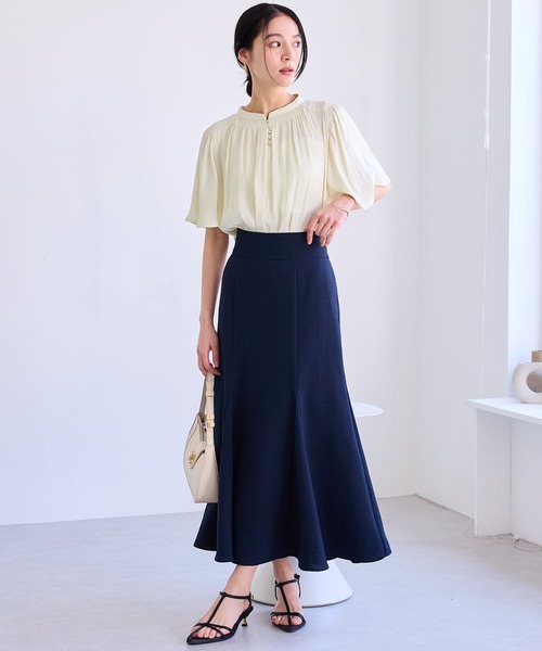 VIS（ビス） スカート 「新色追加」「美easy」リネンライクマーメイド