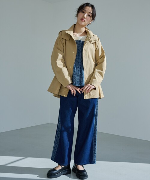 THE SHOP TK パンツ 「セットアップ可」ジャカードデニムパンツ/洗える