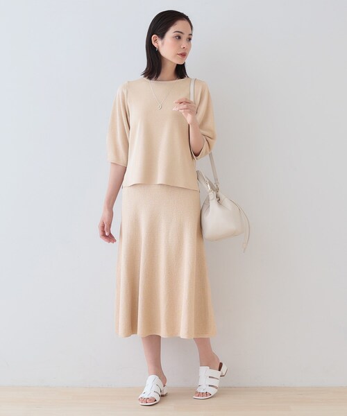 ニット セーター 春SALE！「洗える／和紙混素材／SETUP可能」バルーンスリーブニット レディース 春SALE！【洗える／和紙混素材／SETUP可能】バルーンスリーブ
