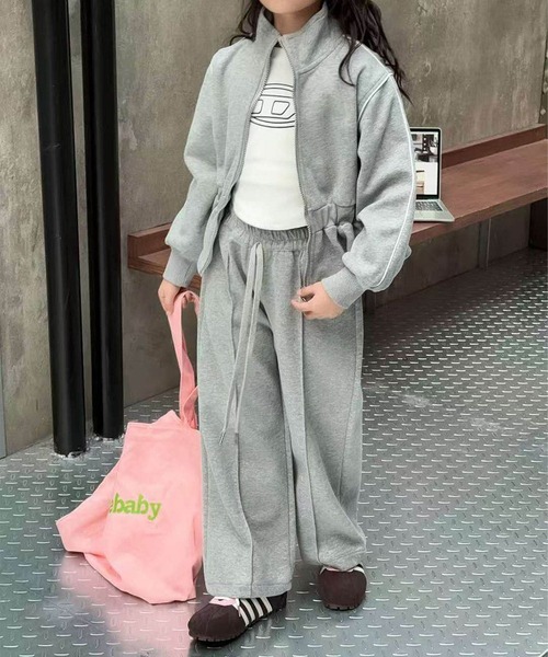 タグ付　バースデイ　FMB セットアップ　130 グレー　子供服　男の子　女の子 aimoha（アイモハ） セットアップ 「aimoha KIDS」スポーティ