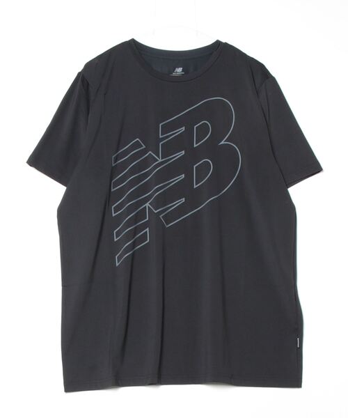New Balance - New Balance スタックドロゴショートスリーブTシャツ ブラック 2XL New Balance｜New Balance Stacked Logo ショートスリーブT