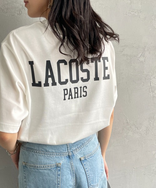 新品 LACOSTE ラコステ ブラウス Tシャツ LACOSTE（ラコステ） tシャツ ワンポイントロゴ バックプリントTシャツ