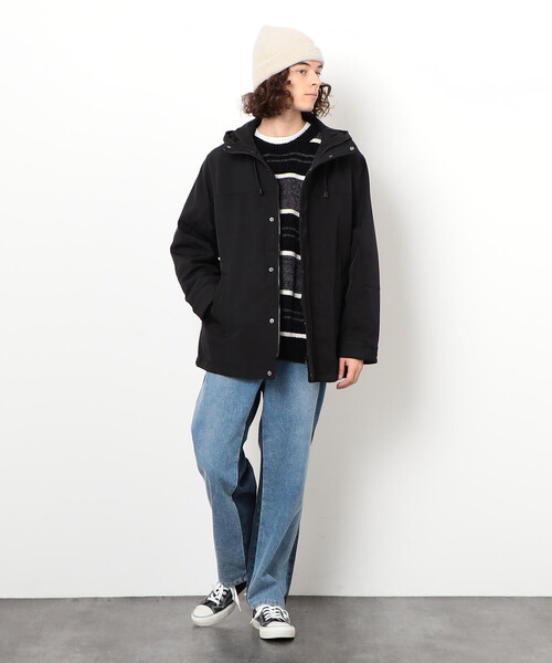 「Purple&Yellow」 長袖ニット MEDIUM ブラック メンズ_画像3