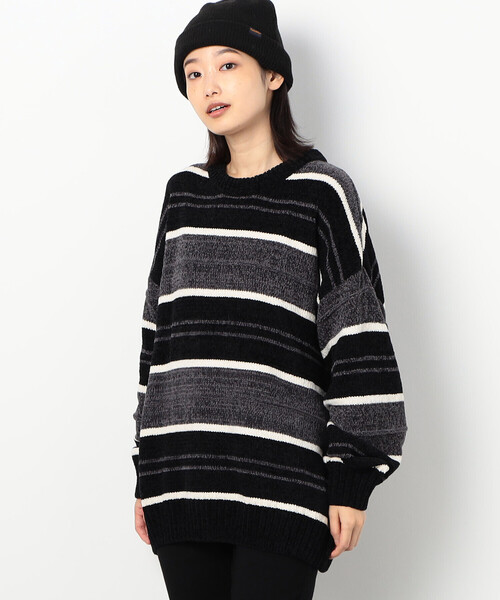 「Purple&Yellow」 長袖ニット MEDIUM ブラック メンズ_画像9