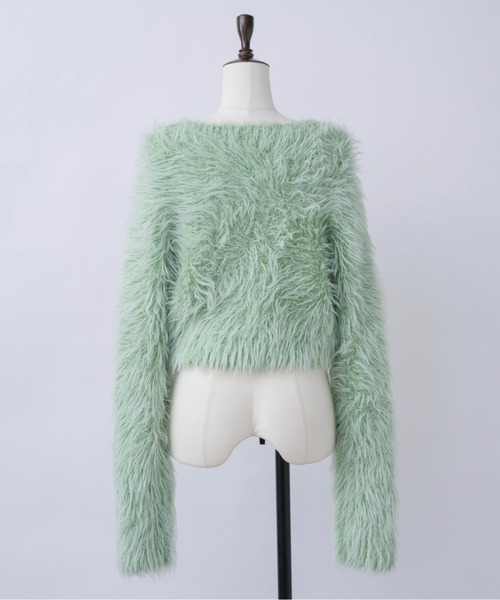 musubore（ムスボレ） ニットカーディガン FREE ライトグリーン