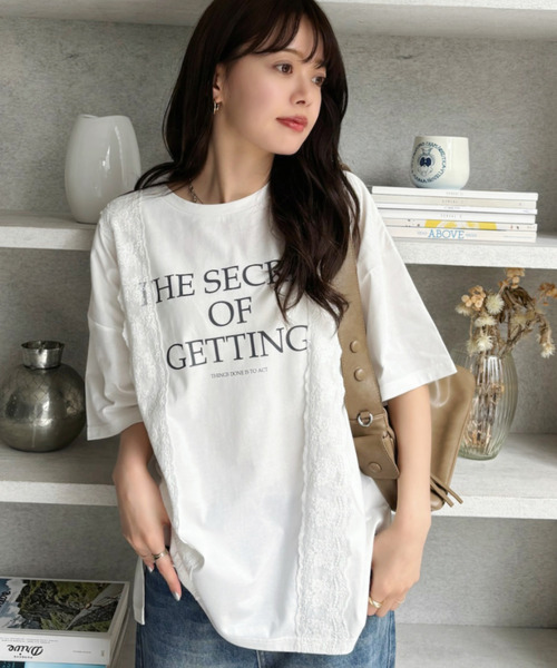 tシャツ 半袖 「Good Riddance」ロゴレース付き オーバーサイズTシャツ
